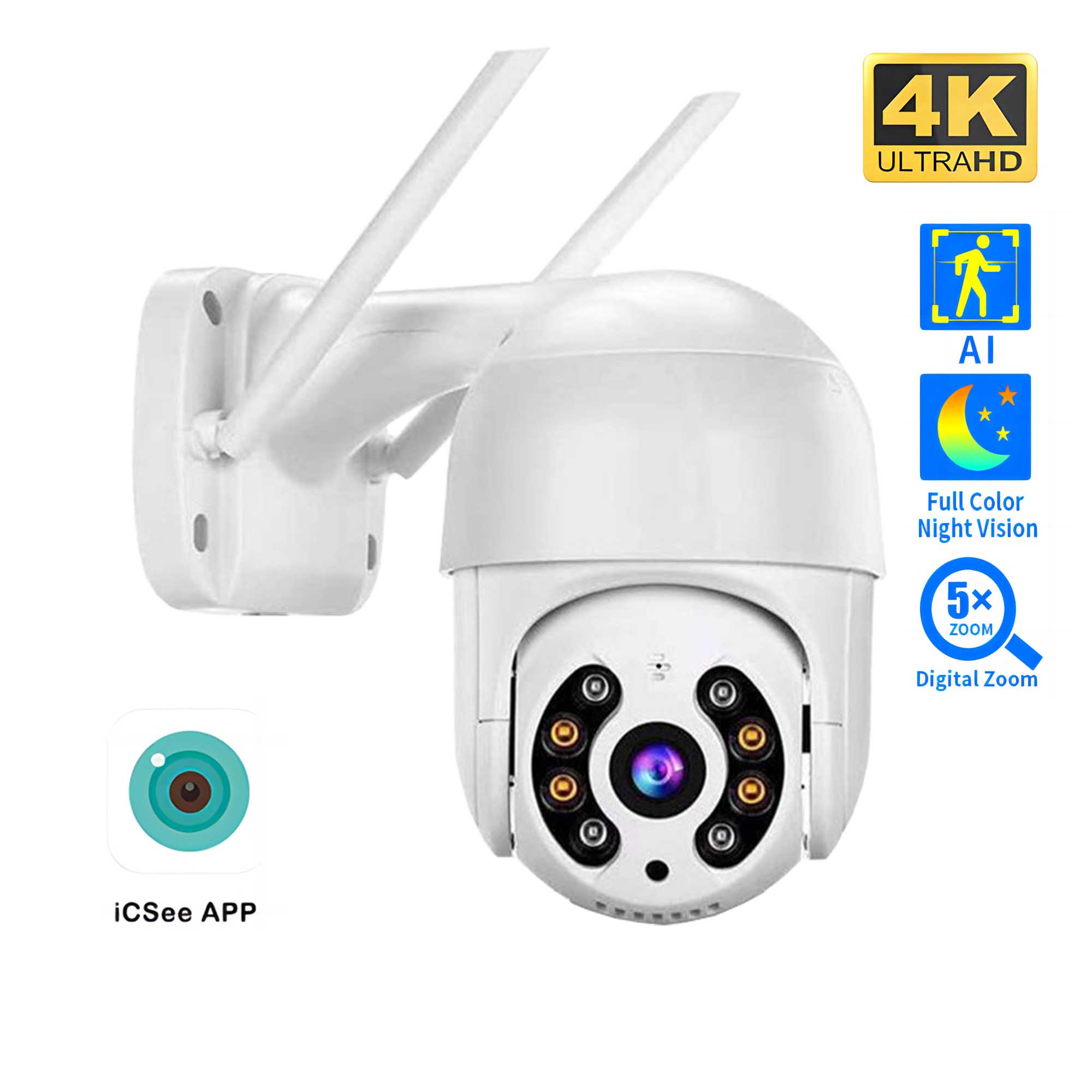 Eufy Camera E220 - Kamera CCTV nirkabel PTZ 4K 8MP,